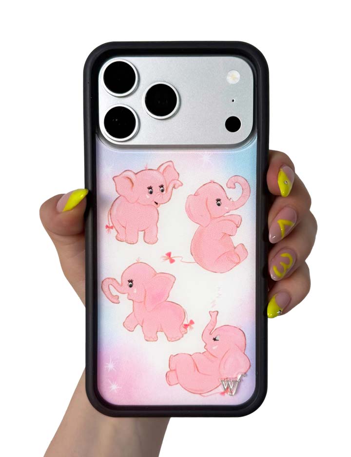 Hand Pic Image 01 Pink Elephants iPhone Case