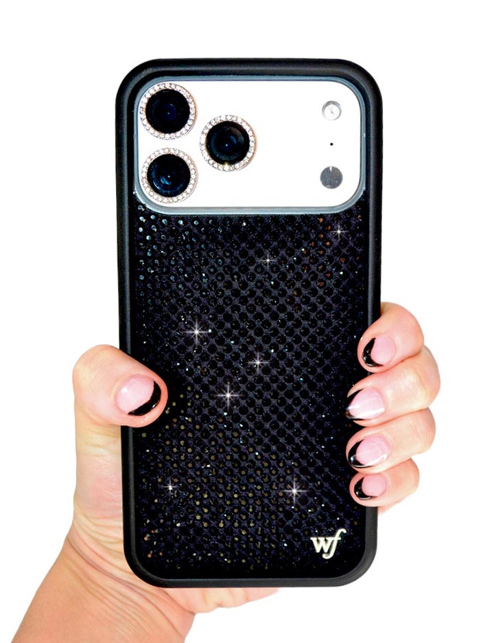 Rhinestone-Black iPhone Case