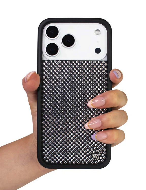 Rhinestone-White iPhone Case