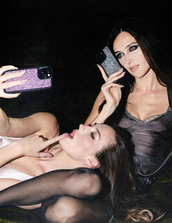 Rhinestone-White iPhone Case