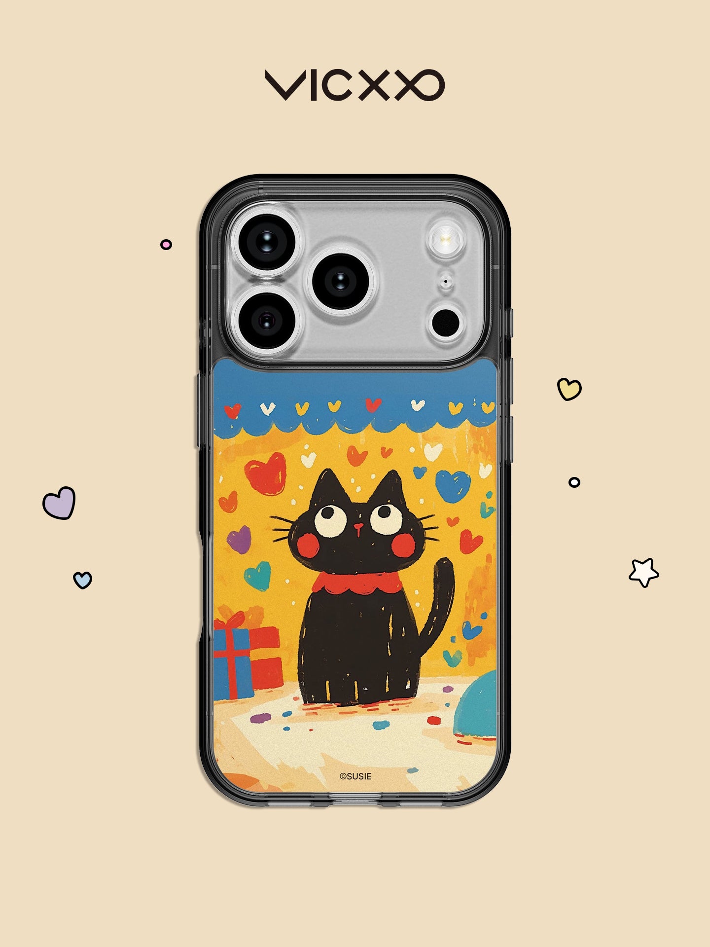 VICXXO Heart Black Cat TTIBU