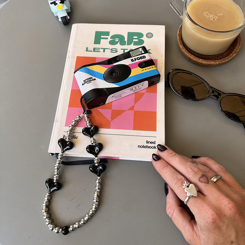 Steel My Heart Midnight Wristlet Phone Strap