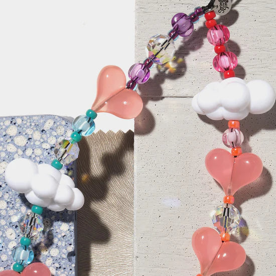 Rainbow Kawaii in the Sky Wristlet Phone Strap