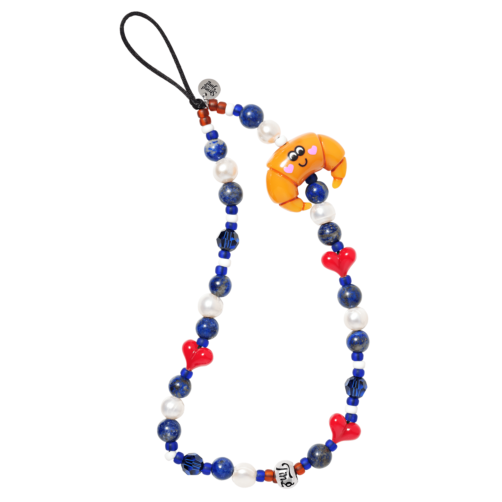 Monsieur Croissant Wristlet Phone Strap