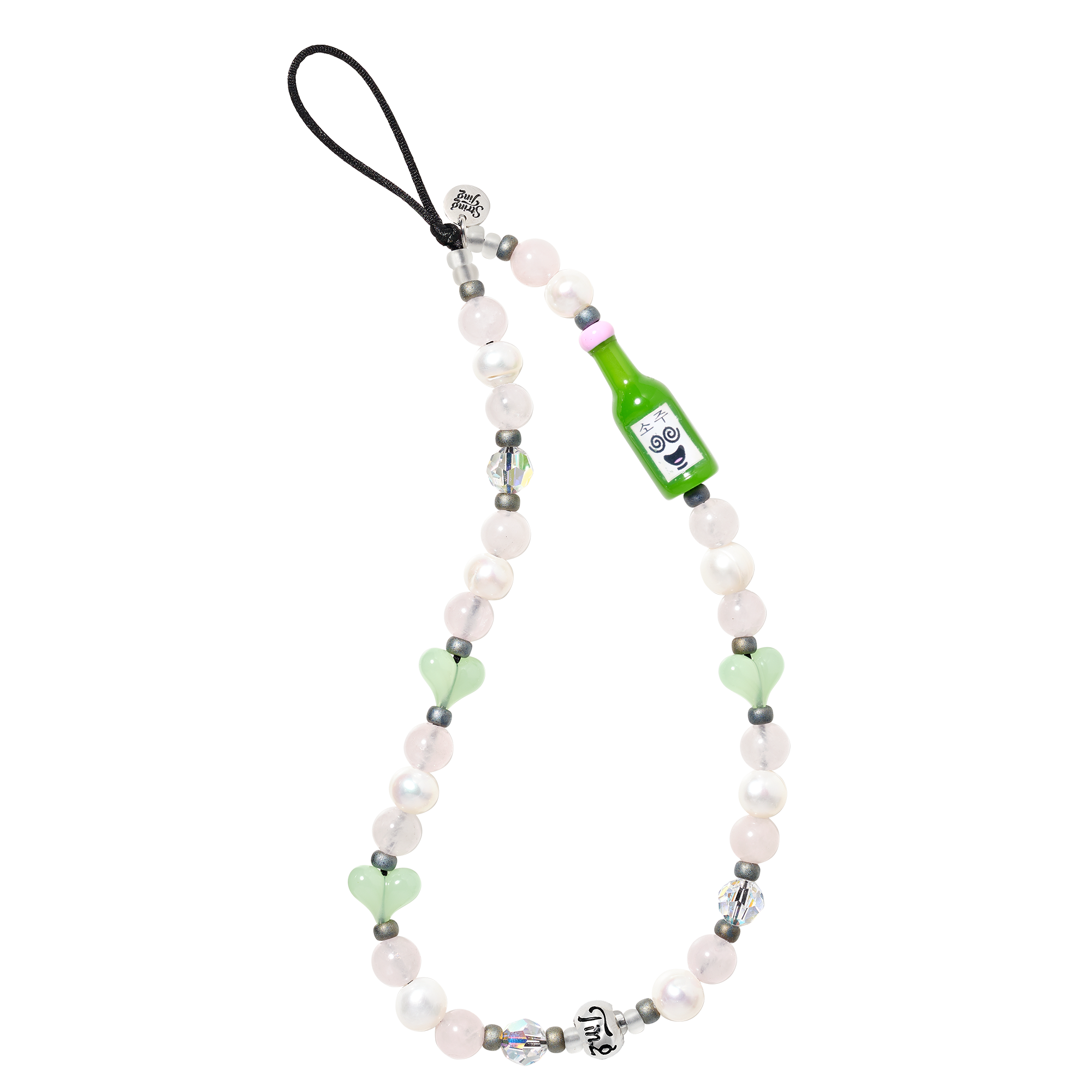 Soju Pop Pearl Wristlet Phone Strap