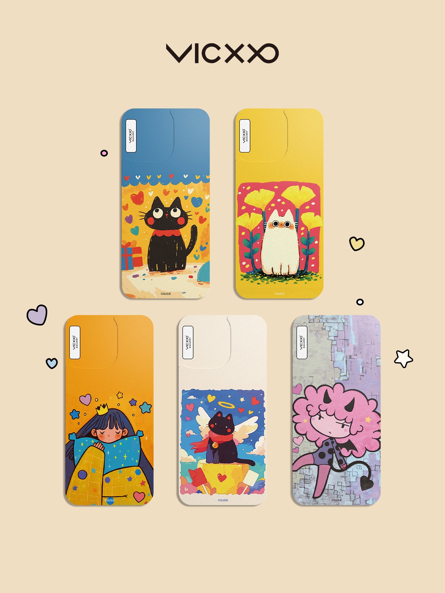 VICXXO Heart Black Cat TTIBU