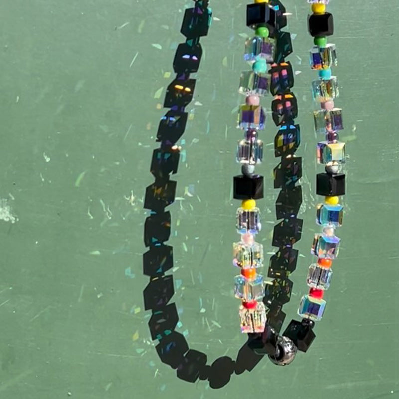 Birthday Cake Crystal Wristlet Phone Strap