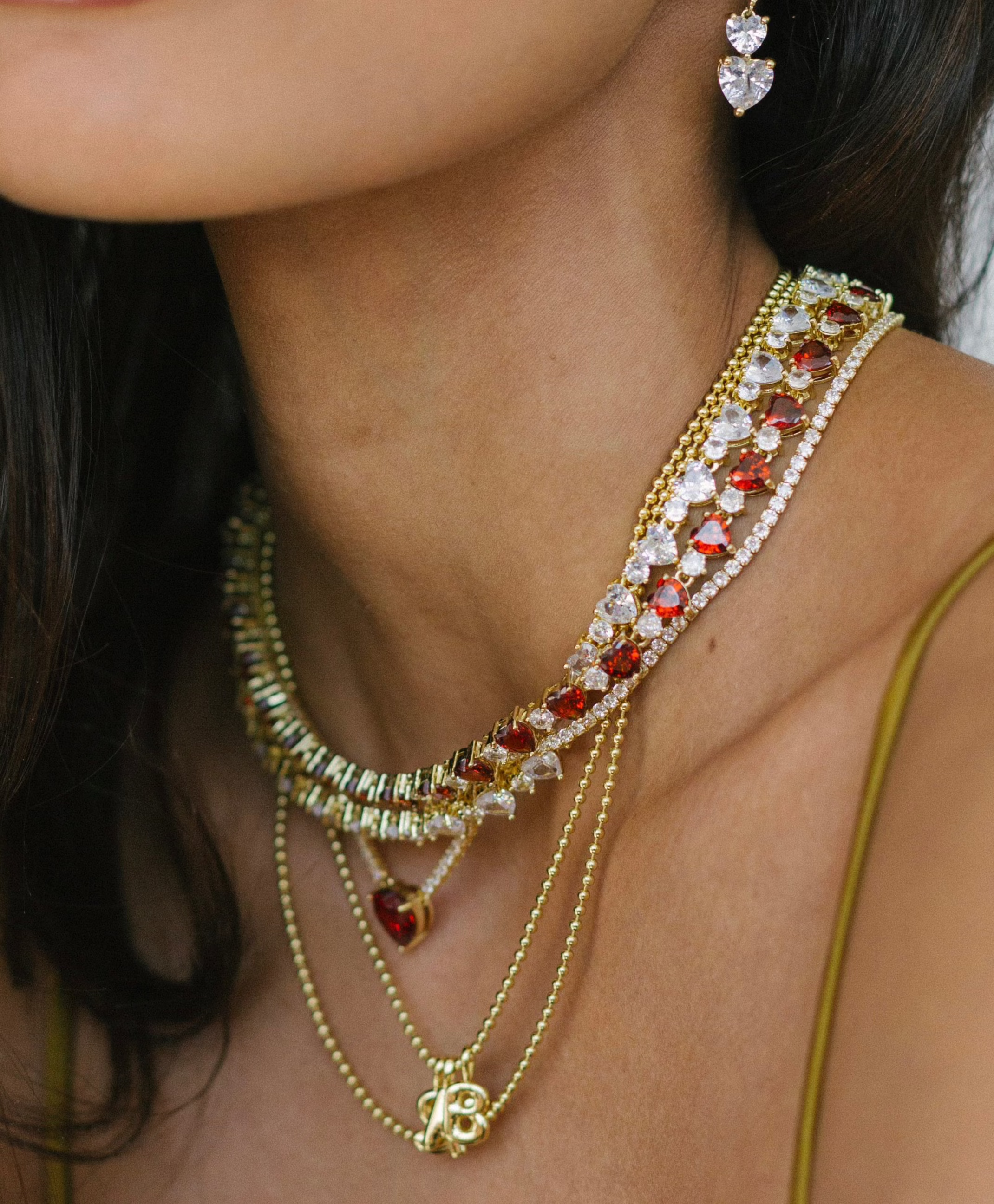 HEART TO HEART TENNIS NECKLACE
