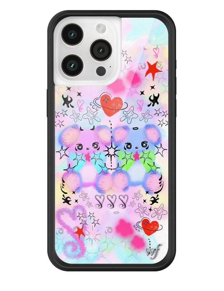 Wildflower Cases - Cotton Candy Teddies Case, Compatible with Apple iPhone 15/14/13 | Trendy, Airbrush, Purple, Bears Wildflower Cases - Cotton Candy Teddies Case, Compatible with Apple iPhone 15/14/13 | Trendy, Airbrush, Purple, Bears