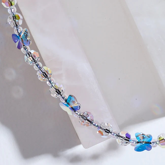 Flutter Drip Crystal Wristlet Phone Strap