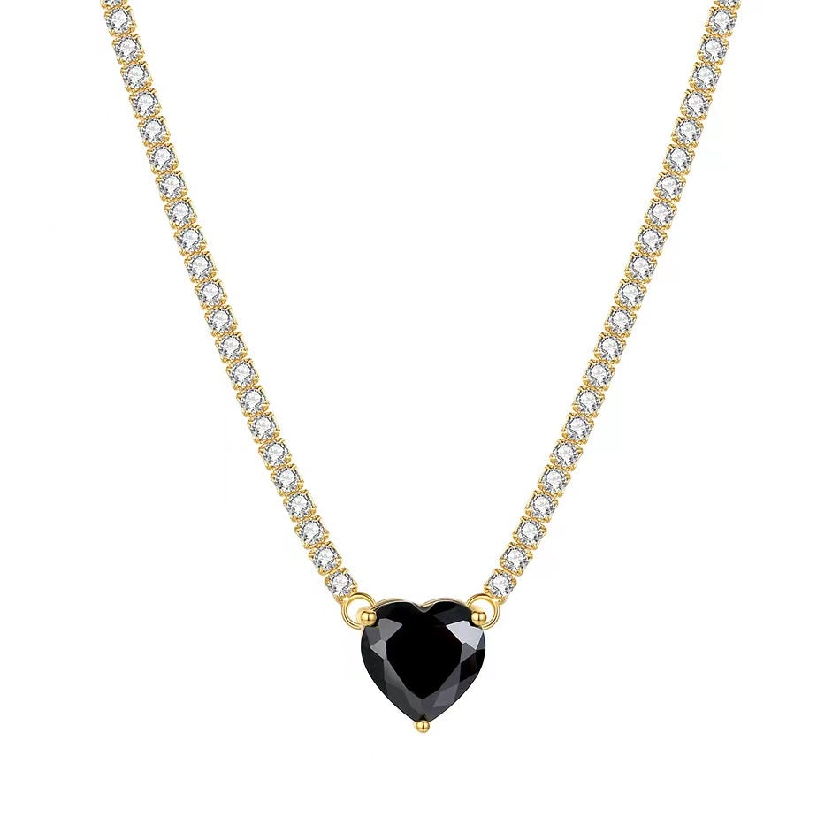 HEART GUMDROP TENNIS NECKLACE