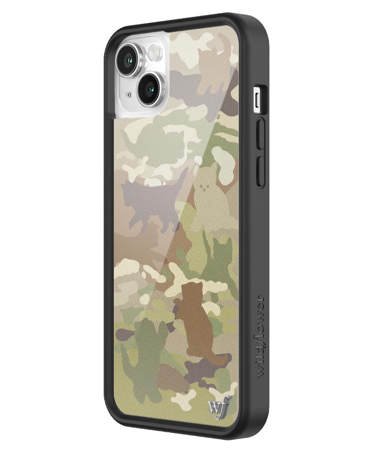 Wildflower Cat Camo iPhone 14 Plus Case