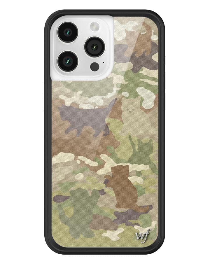Wildflower Cases - Compatible with Apple iPhone 13/14/15 | Protective Black Bumper, 4ft Drop Test Certified, Women Owned Small Business | Cat Camo Wildflower Cases - Compatible with Apple iPhone 13/14/15 | Protective Black Bumper, 4ft Drop Test Certified, Women Owned Small Business | Cat Camo
