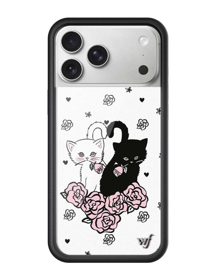 Wildflower Cases - Kittens Case, Compatible with Apple iPhone 16/15/14/13 | Black, White, Kittens, Cute Animals, Trendy - Protective Black Bumper, 4ft Drop Test Certified, Women Owned Small Business Sweekli Wildflower Cases - Kittens Case, Compatible with Apple iPhone 16/15/14/13 | Black, White, Kittens, Cute Animals, Trendy - Protective Black Bumper, 4ft Drop Test Certified, Women Owned Small Business Sweekli