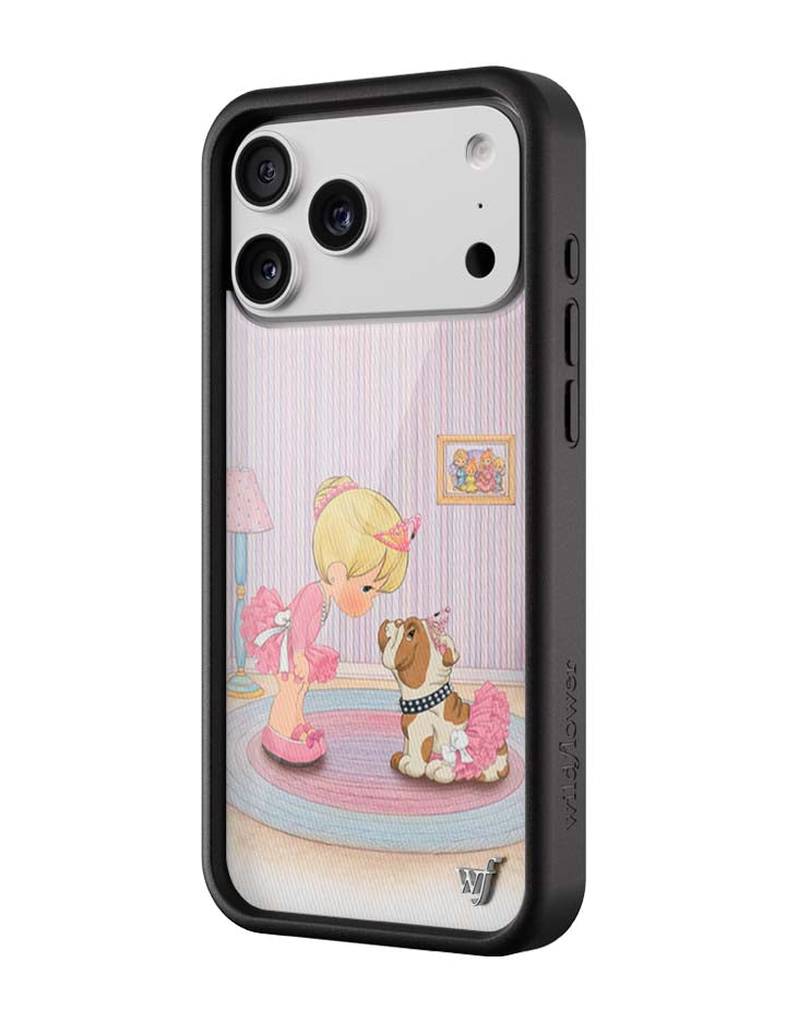 Wildflower iPhone case 17 Pro Max Precious Moments Ballerina Bulldog Pink Cute