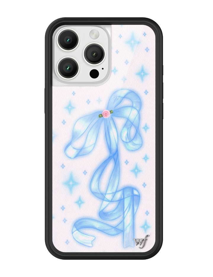 Wildflower Cases - Sparkle Girl, Compatible with Apple iPhone 16/15/14/13 | Blue Bow Shimmer Ribbon Fem Popular Aesthetic Cute Trendy - Protective Black Bumper, 4ft Drop Certified, Women Owned Small Business Sweekli Wildflower Cases - Sparkle Girl, Compatible with Apple iPhone 16/15/14/13 | Blue Bow Shimmer Ribbon Fem Popular Aesthetic Cute Trendy - Protective Black Bumper, 4ft Drop Certified, Women Owned Small Business Sweekli
