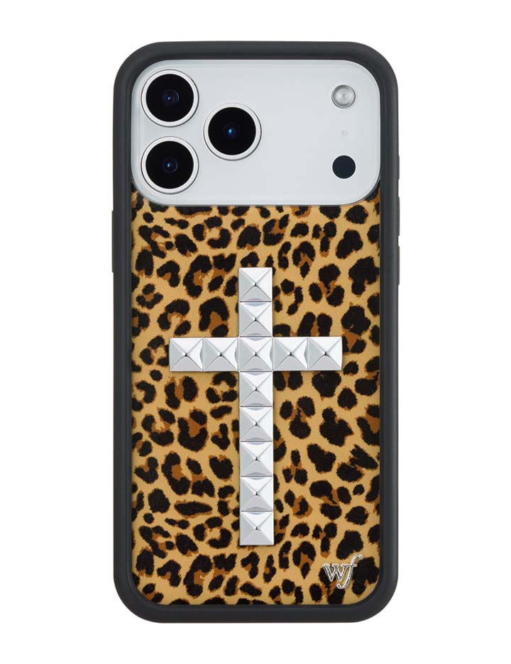Wildflower iPhone case 17 Pro Max Stud Camo Meow Leopard Cute