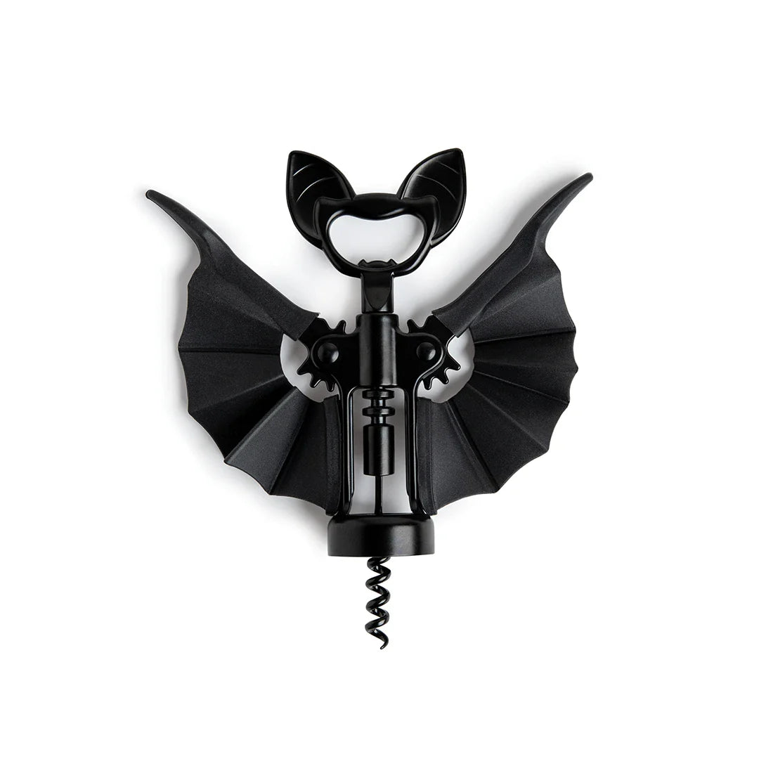 The Vino corkscrew by OTOTO is bat-shaped and features wings and ears.