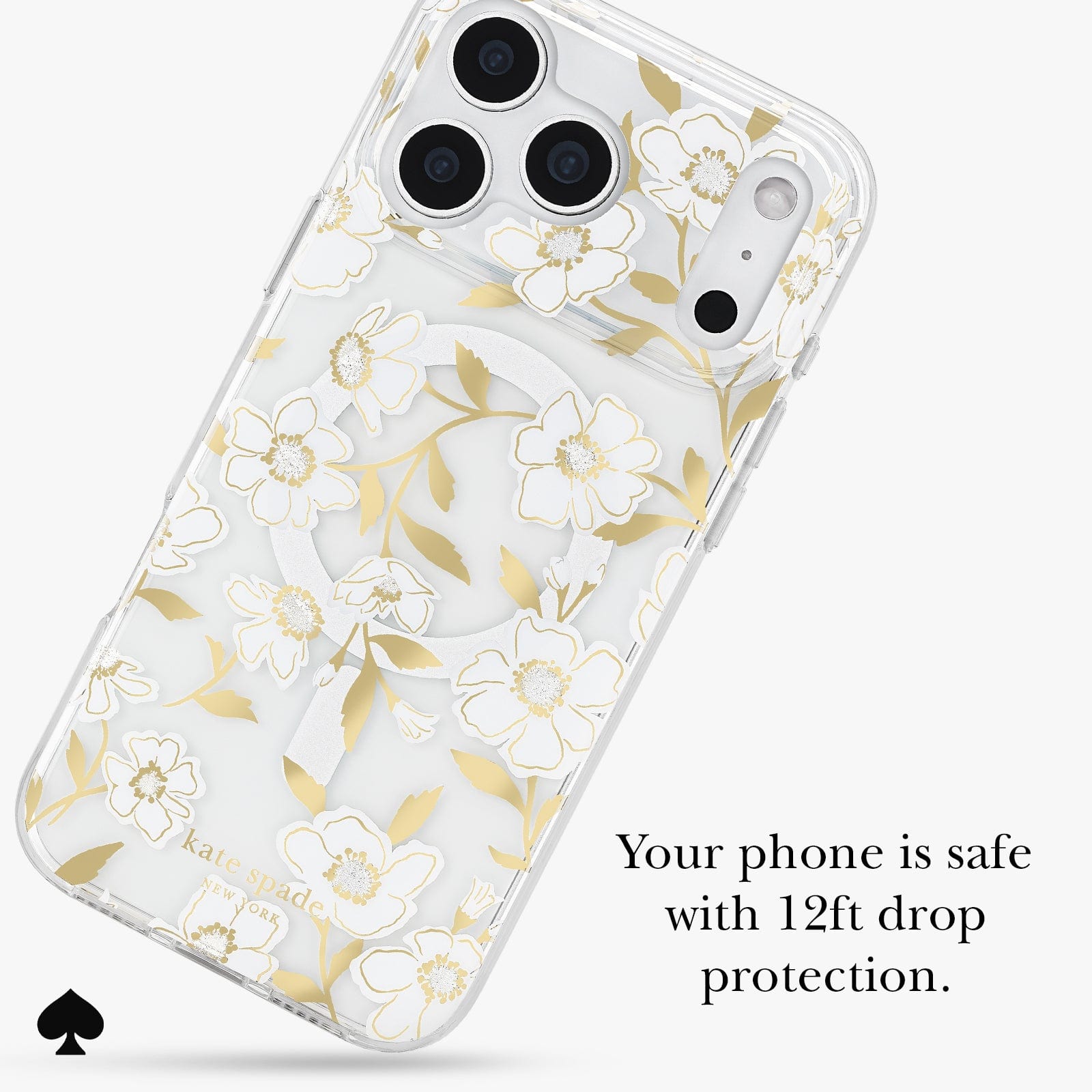 Your phone is safe with 12 foot drop protection.