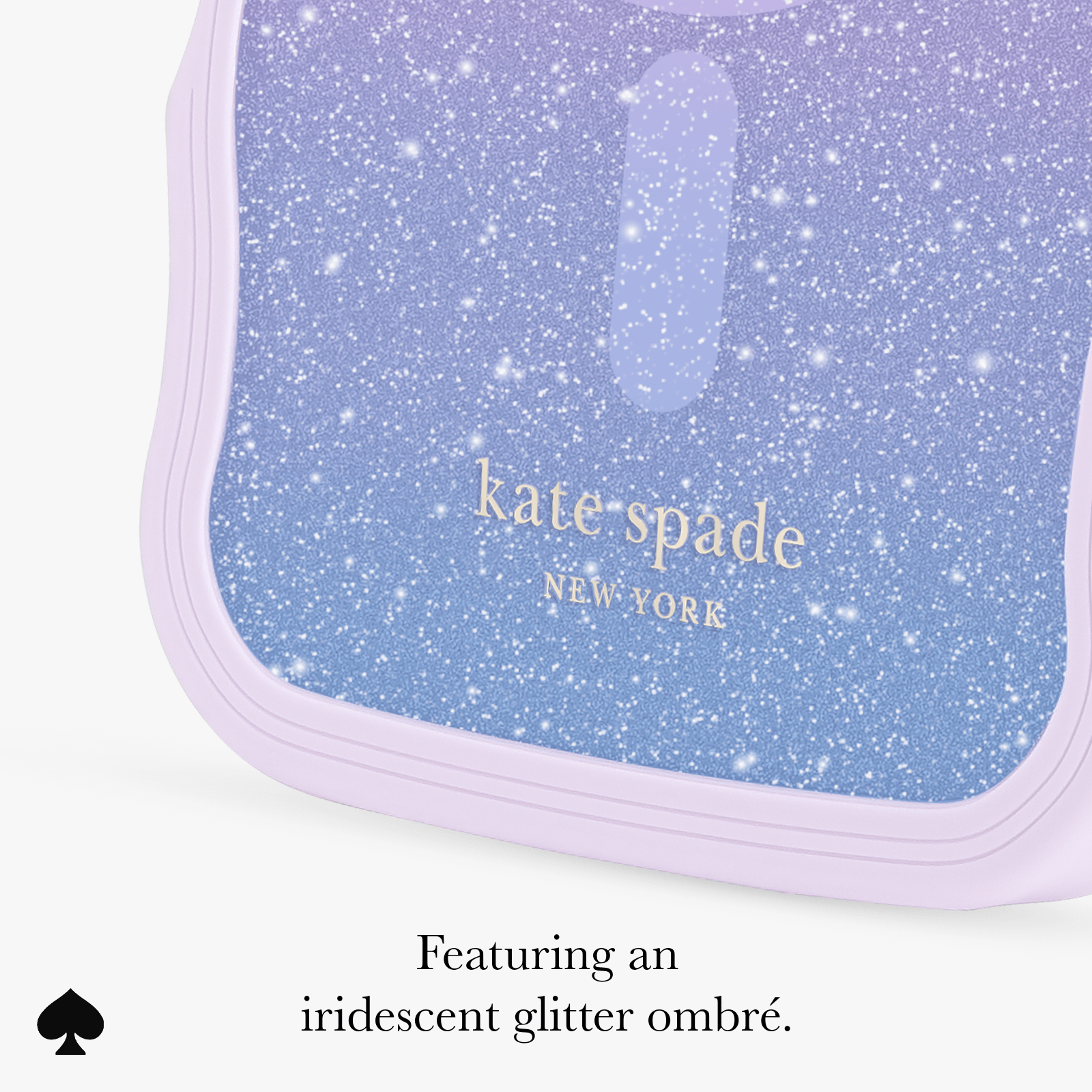 Featuring an iridescent glitter ombre
