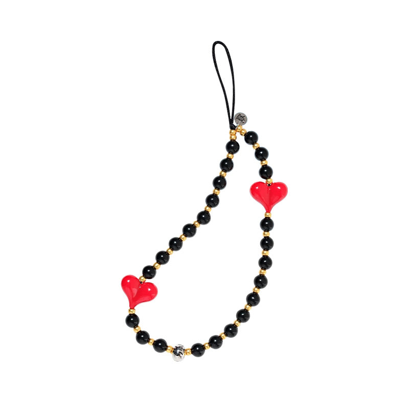 Lucky Heart Wristlet Phone Strap