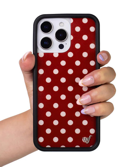 Polka Dot | Burgundy and Cream