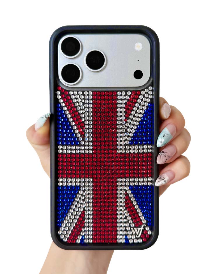 Hand Pic Image 01 Rhinestone iPhone Case | Union Jack