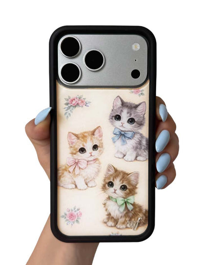 Hand Pic Image 01 Vintage Kittens iPhone Case