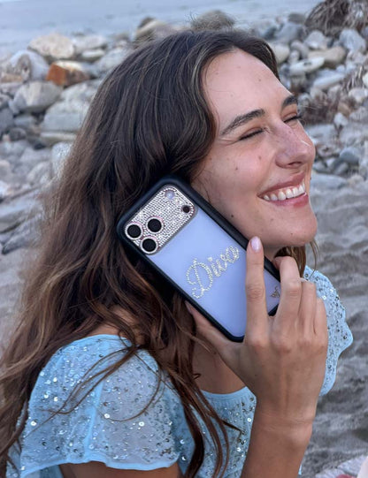 Lifestyle Image Image 02 Frankies Bikinis Rhinestone Diva iPhone Case