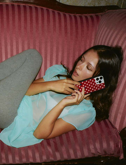 Polka Dot | Burgundy and Cream