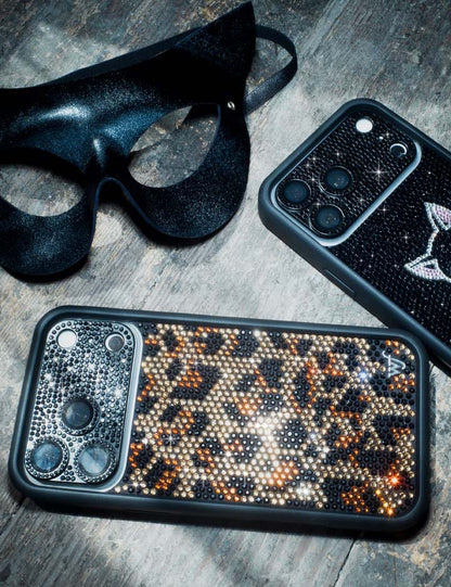 Lifestyle Image 02 Rhinestone Meow iPhone Case
