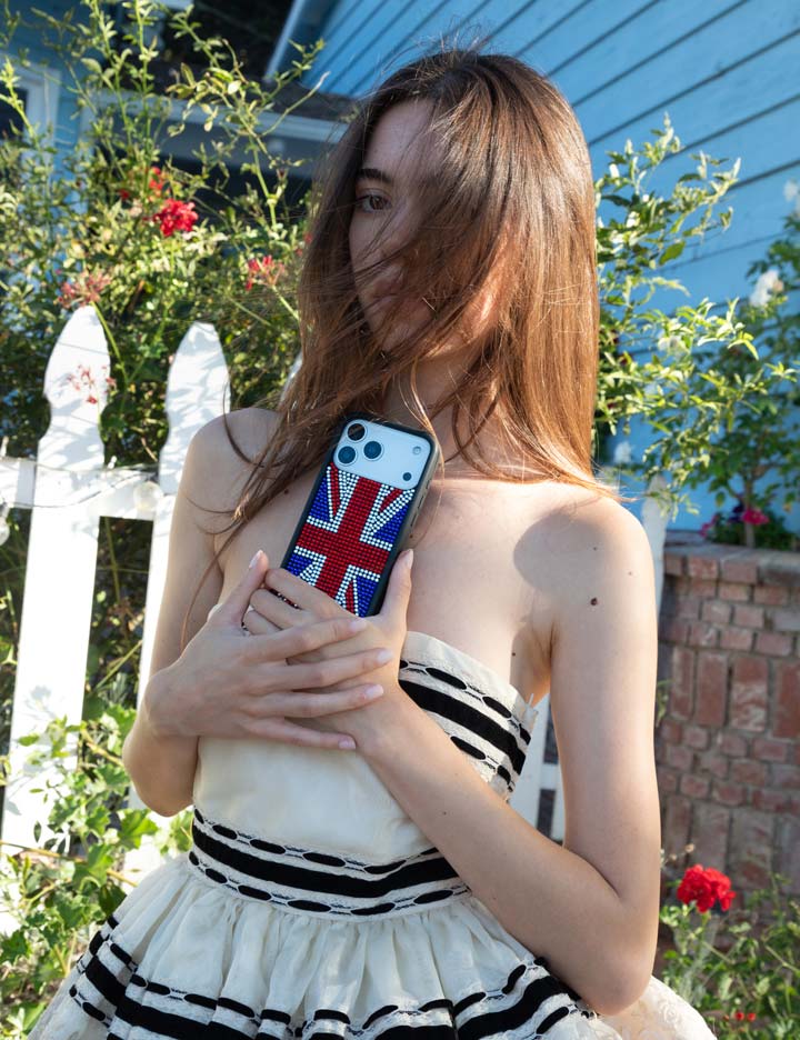 Lifestyle Image 02 Rhinestone iPhone Case | Union Jack