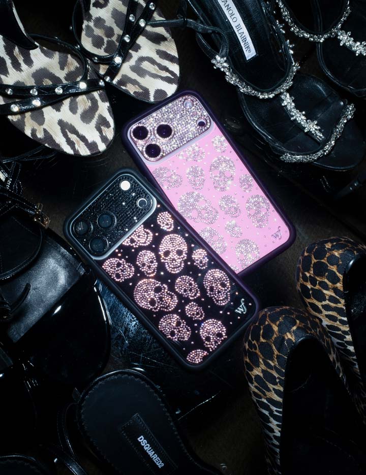 Supporting Image 03 Better Half with Stas and Vic Rhinestone Skull Black and Pink iPhone Case