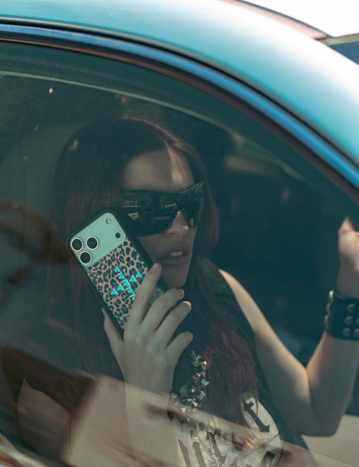 Supporting Image 03 Stud Cross Meow iPhone Case