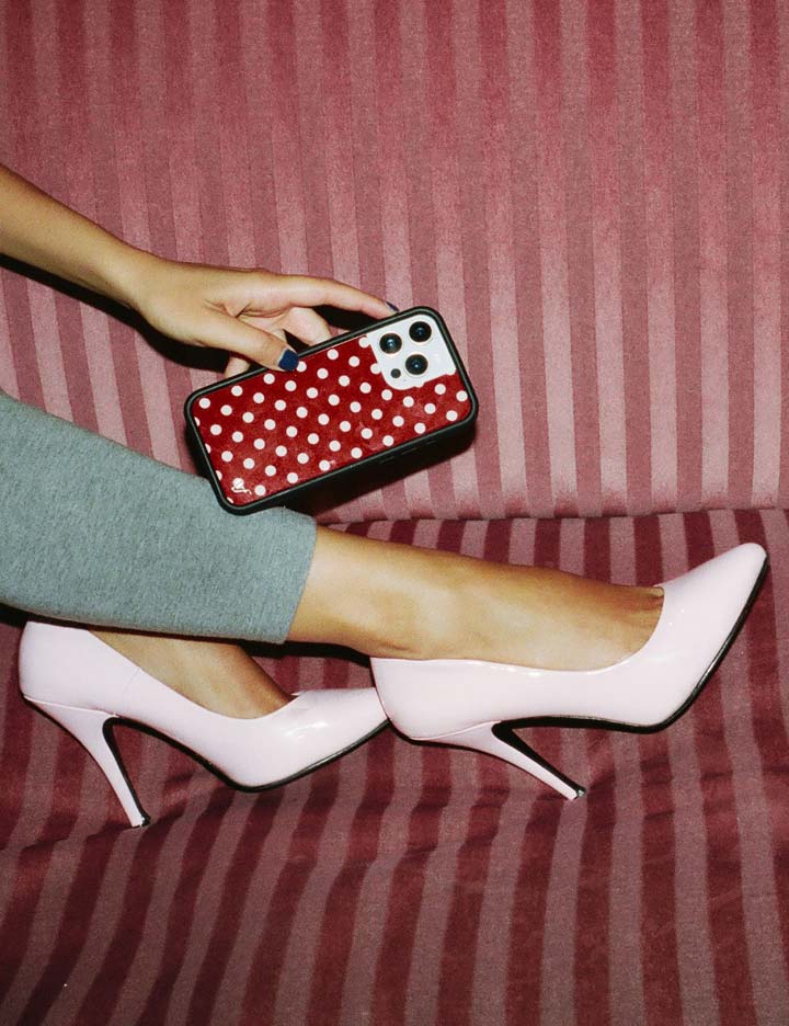 Polka Dot | Burgundy and Cream