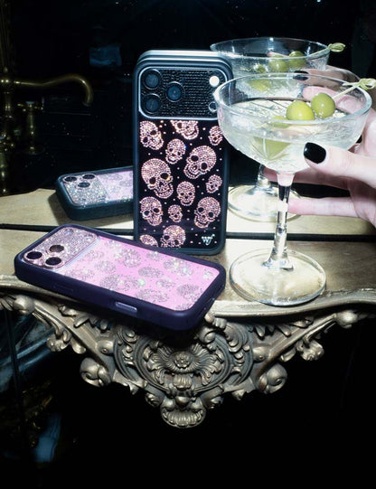 Supporting Image 05 Better Half with Stas and Vic Rhinestone Skull Black and Pink iPhone Case