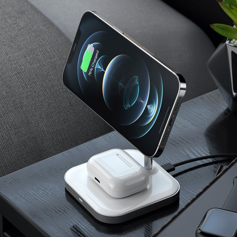 Aluminum 2-in-1 Magnetic Wireless Charging Stand