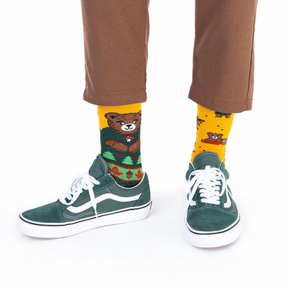 Autumn Teddy Bear Socks