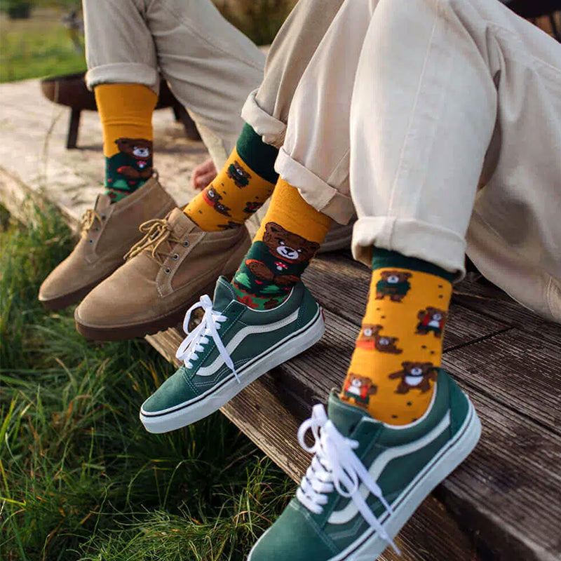 Autumn Teddy Bear Socks