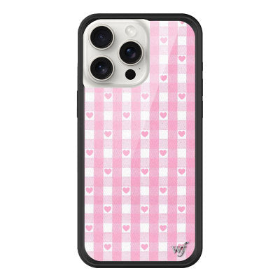 Gingham Hearts iPhone Case