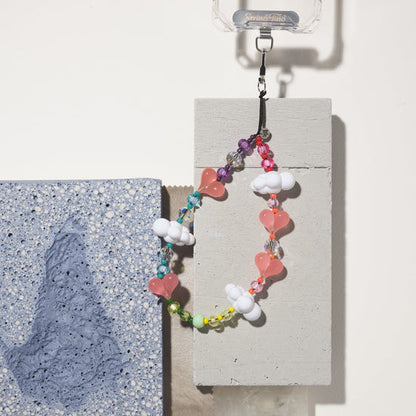 Rainbow Kawaii in the Sky Wristlet Phone Strap