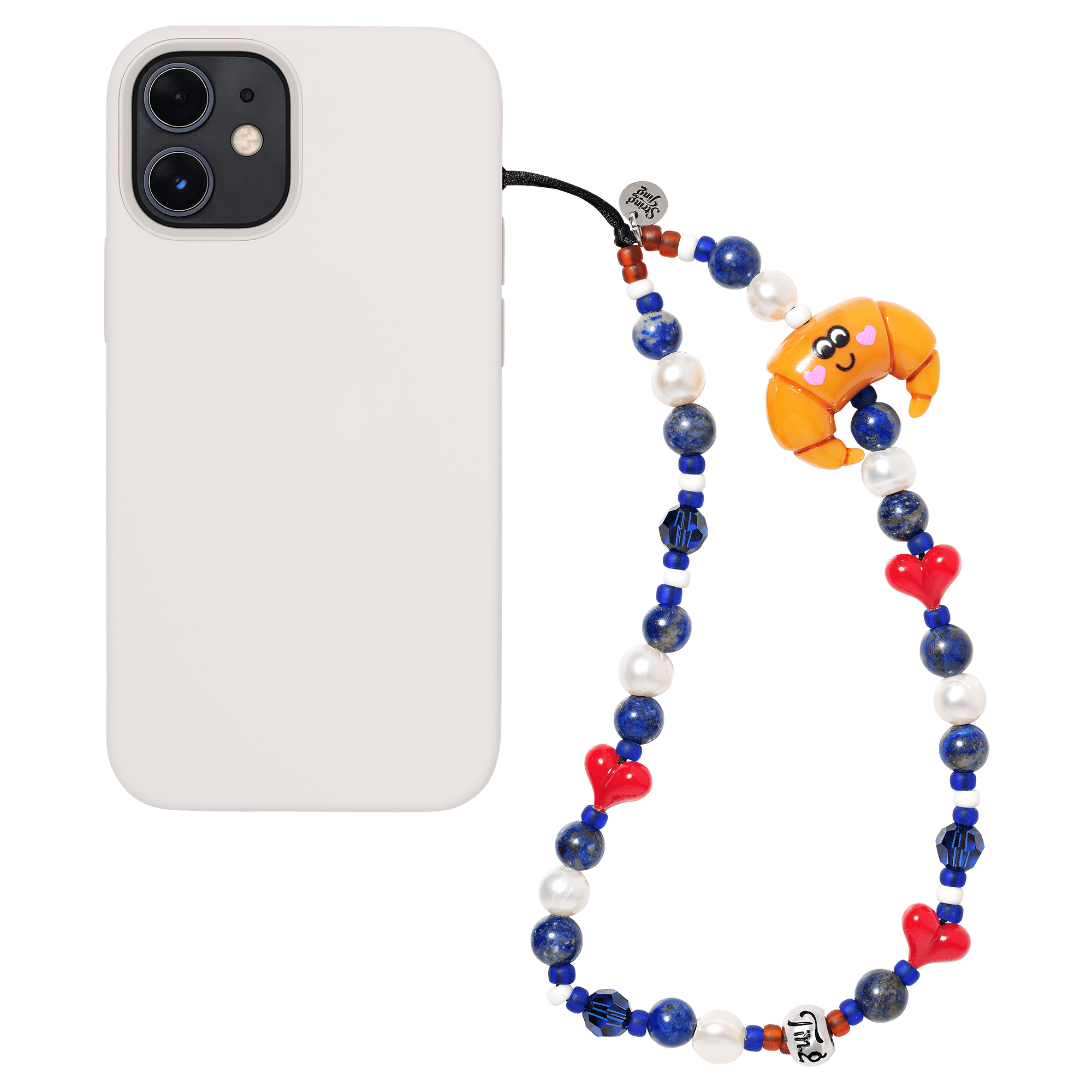 Monsieur Croissant Wristlet Phone Strap