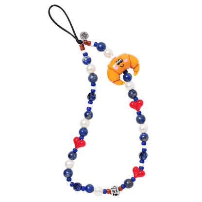 Monsieur Croissant Wristlet Phone Strap