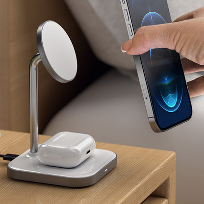 Aluminum 2-in-1 Magnetic Wireless Charging Stand