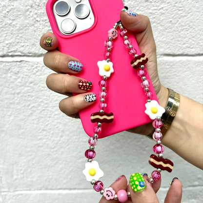 Wakey Wakey Eggs and Bakey Wristlet Phone Strap