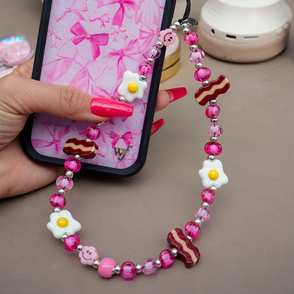 Wakey Wakey Eggs and Bakey Wristlet Phone Strap