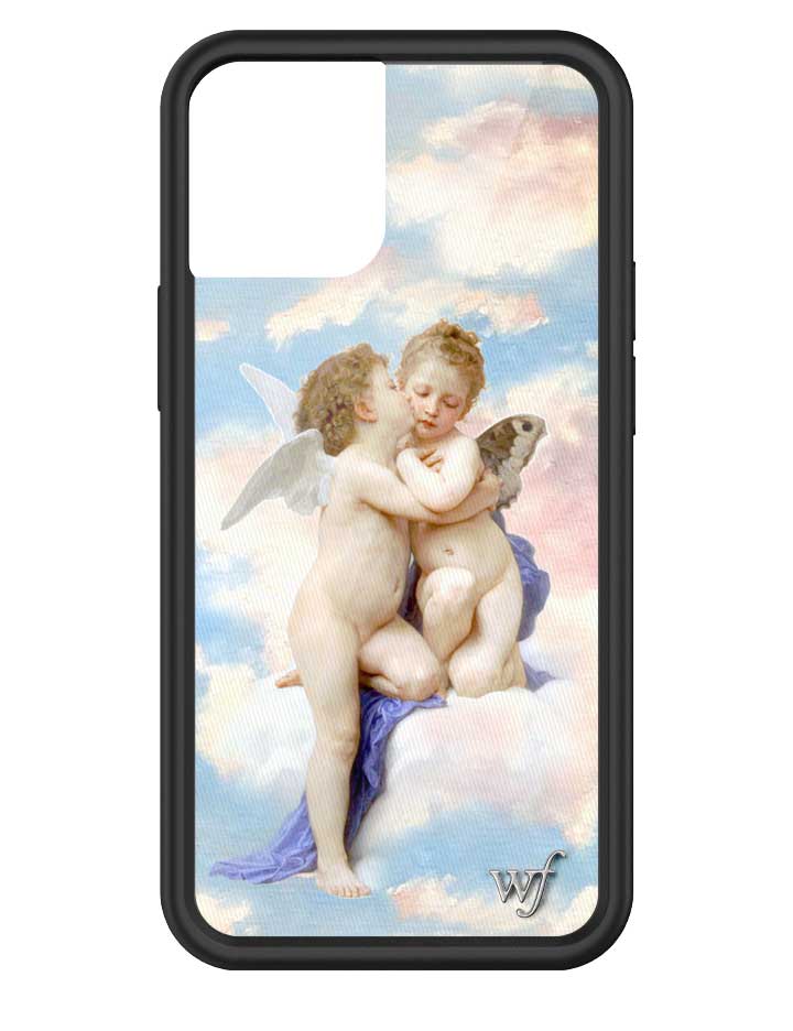 wildflower iphone case 12 mini angels blue white