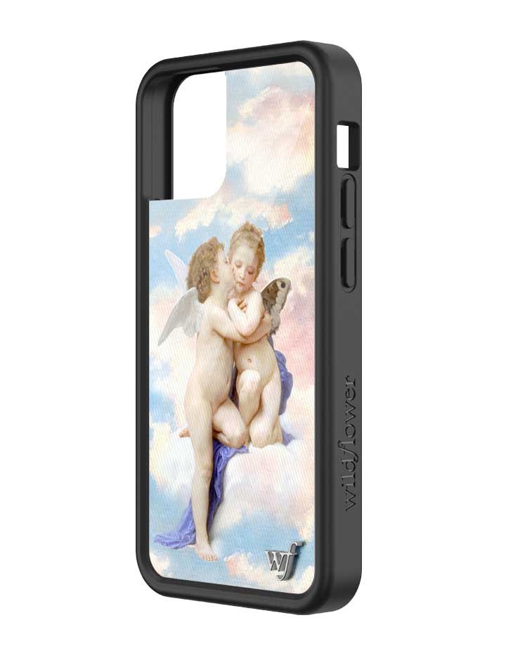 wildflower iphone case 12 mini angels blue white