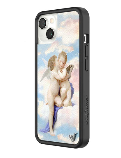 wildflower iphone case 13 angels blue white