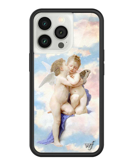 wildflower iphone case 13 pro angels blue white